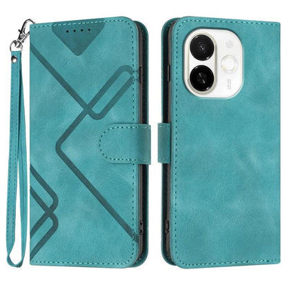 Line Pattern Skin Feel Leather Phone Case, For Tecno Pova Curve 2 5G, For Tecno Spark Go 3 / Pop 20 4G, For Tecno Spark 50 4G, For Tecno Camon 50 Pro 4G, For Tecno Camon 50 4G, For Tecno Spark Slim, For Tecno Spark 40 4G, For Tecno Pova Curve          ...