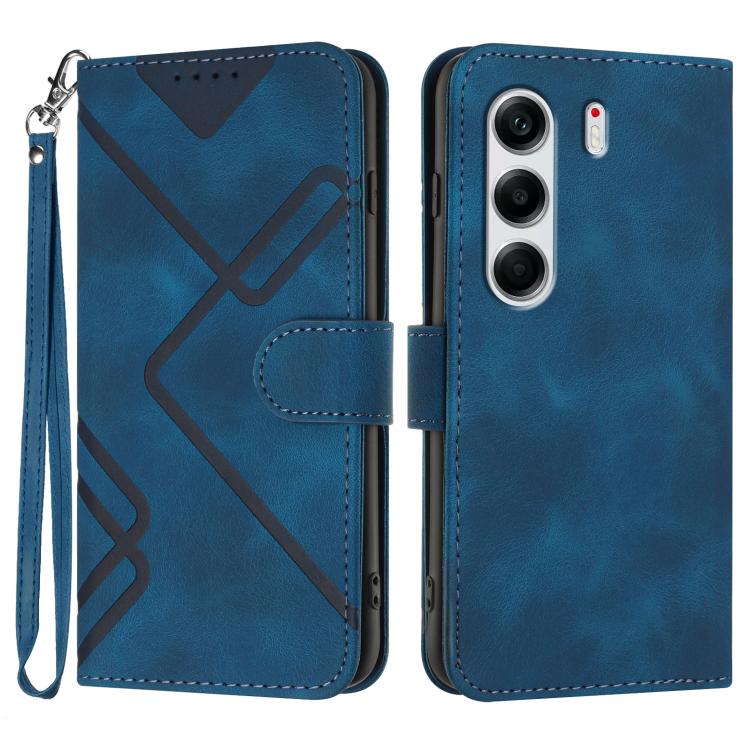Line Pattern Skin Feel Leather Phone Case, For Tecno Pova Curve 2 5G, For Tecno Spark Go 3 / Pop 20 4G, For Tecno Spark 50 4G, For Tecno Camon 50 Pro 4G, For Tecno Camon 50 4G, For Tecno Spark Slim, For Tecno Spark 40 4G, For Tecno Pova Curve          ...