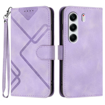 Line Pattern Skin Feel Leather Phone Case, For Tecno Pova Curve 2 5G, For Tecno Spark Go 3 / Pop 20 4G, For Tecno Spark 50 4G, For Tecno Camon 50 Pro 4G, For Tecno Camon 50 4G, For Tecno Spark Slim, For Tecno Spark 40 4G, For Tecno Pova Curve          ...