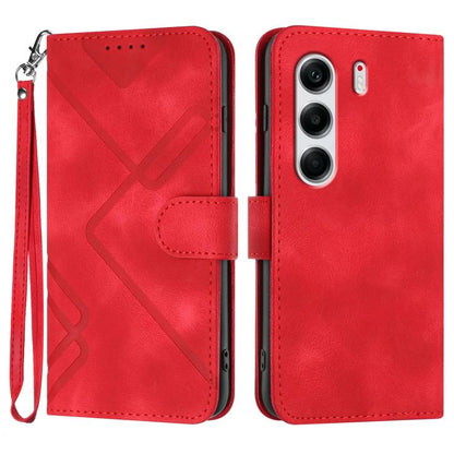 Line Pattern Skin Feel Leather Phone Case, For Tecno Pova Curve 2 5G, For Tecno Spark Go 3 / Pop 20 4G, For Tecno Spark 50 4G, For Tecno Camon 50 Pro 4G, For Tecno Camon 50 4G, For Tecno Spark Slim, For Tecno Spark 40 4G, For Tecno Pova Curve          ...