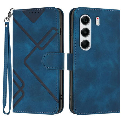 Line Pattern Skin Feel Leather Phone Case, For Tecno Pova Curve 2 5G, For Tecno Spark Go 3 / Pop 20 4G, For Tecno Spark 50 4G, For Tecno Camon 50 Pro 4G, For Tecno Camon 50 4G, For Tecno Spark Slim, For Tecno Spark 40 4G, For Tecno Pova Curve          ...