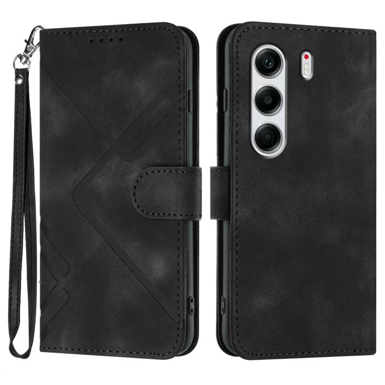 Line Pattern Skin Feel Leather Phone Case, For Tecno Pova Curve 2 5G, For Tecno Spark Go 3 / Pop 20 4G, For Tecno Spark 50 4G, For Tecno Camon 50 Pro 4G, For Tecno Camon 50 4G, For Tecno Spark Slim, For Tecno Spark 40 4G, For Tecno Pova Curve          ...