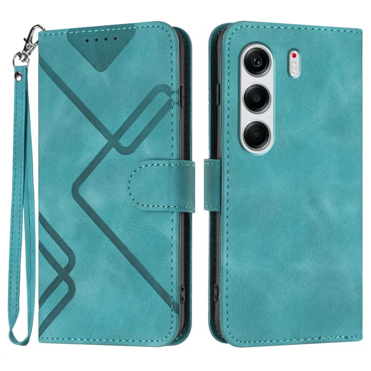 Line Pattern Skin Feel Leather Phone Case, For Tecno Pova Curve 2 5G, For Tecno Spark Go 3 / Pop 20 4G, For Tecno Spark 50 4G, For Tecno Camon 50 Pro 4G, For Tecno Camon 50 4G, For Tecno Spark Slim, For Tecno Spark 40 4G, For Tecno Pova Curve          ...