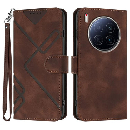 Line Pattern Skin Feel Leather Phone Case, For Tecno Pova Curve 2 5G, For Tecno Spark Go 3 / Pop 20 4G, For Tecno Spark 50 4G, For Tecno Camon 50 Pro 4G, For Tecno Camon 50 4G, For Tecno Spark Slim, For Tecno Spark 40 4G, For Tecno Pova Curve          ...