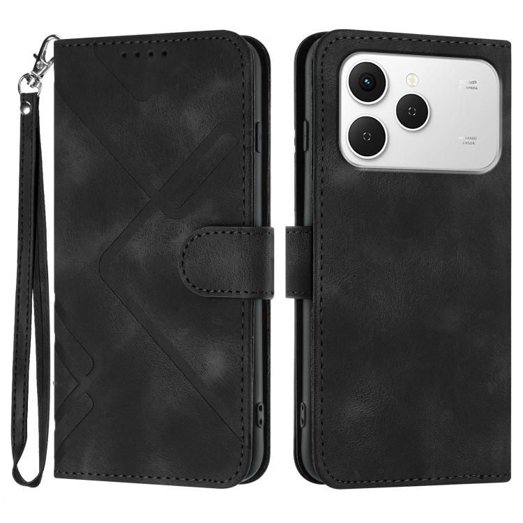 Line Pattern Skin Feel Leather Phone Case, For Tecno Pova Curve 2 5G, For Tecno Spark Go 3 / Pop 20 4G, For Tecno Spark 50 4G, For Tecno Camon 50 Pro 4G, For Tecno Camon 50 4G, For Tecno Spark Slim, For Tecno Spark 40 4G, For Tecno Pova Curve          ...