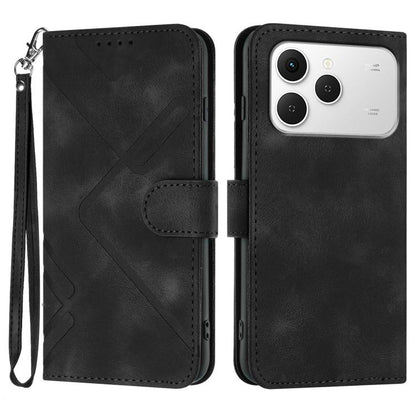 Line Pattern Skin Feel Leather Phone Case, For Tecno Pova Curve 2 5G, For Tecno Spark Go 3 / Pop 20 4G, For Tecno Spark 50 4G, For Tecno Camon 50 Pro 4G, For Tecno Camon 50 4G, For Tecno Spark Slim, For Tecno Spark 40 4G, For Tecno Pova Curve          ...
