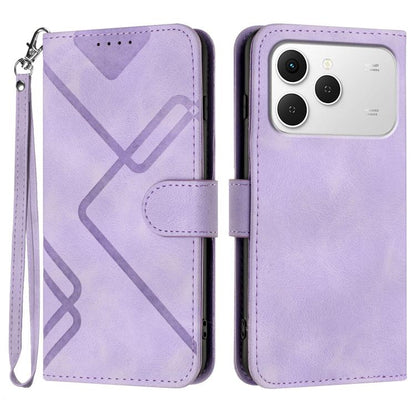 Line Pattern Skin Feel Leather Phone Case, For Tecno Pova Curve 2 5G, For Tecno Spark Go 3 / Pop 20 4G, For Tecno Spark 50 4G, For Tecno Camon 50 Pro 4G, For Tecno Camon 50 4G, For Tecno Spark Slim, For Tecno Spark 40 4G, For Tecno Pova Curve          ...