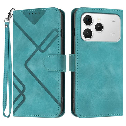 Line Pattern Skin Feel Leather Phone Case, For Tecno Pova Curve 2 5G, For Tecno Spark Go 3 / Pop 20 4G, For Tecno Spark 50 4G, For Tecno Camon 50 Pro 4G, For Tecno Camon 50 4G, For Tecno Spark Slim, For Tecno Spark 40 4G, For Tecno Pova Curve          ...