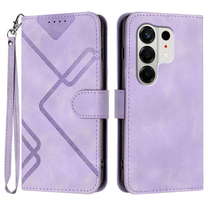 Line Pattern Skin Feel Leather Phone Case, For Tecno Pova Curve 2 5G, For Tecno Spark Go 3 / Pop 20 4G, For Tecno Spark 50 4G, For Tecno Camon 50 Pro 4G, For Tecno Camon 50 4G, For Tecno Spark Slim, For Tecno Spark 40 4G, For Tecno Pova Curve          ...