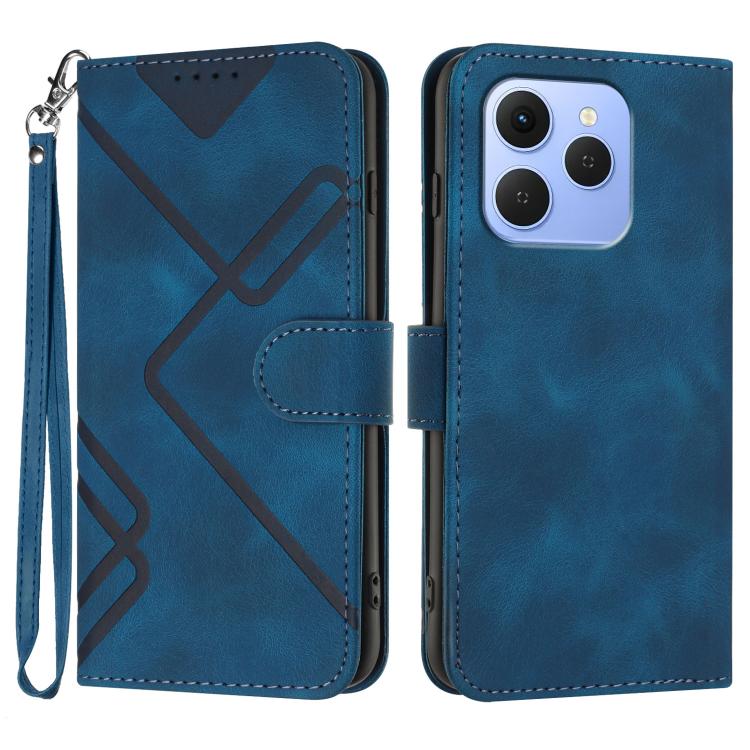 Line Pattern Skin Feel Leather Phone Case, For Tecno Pova Curve 2 5G, For Tecno Spark Go 3 / Pop 20 4G, For Tecno Spark 50 4G, For Tecno Camon 50 Pro 4G, For Tecno Camon 50 4G, For Tecno Spark Slim, For Tecno Spark 40 4G, For Tecno Pova Curve          ...
