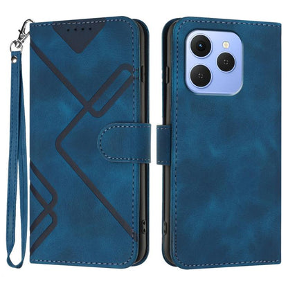 Line Pattern Skin Feel Leather Phone Case, For Tecno Pova Curve 2 5G, For Tecno Spark Go 3 / Pop 20 4G, For Tecno Spark 50 4G, For Tecno Camon 50 Pro 4G, For Tecno Camon 50 4G, For Tecno Spark Slim, For Tecno Spark 40 4G, For Tecno Pova Curve          ...