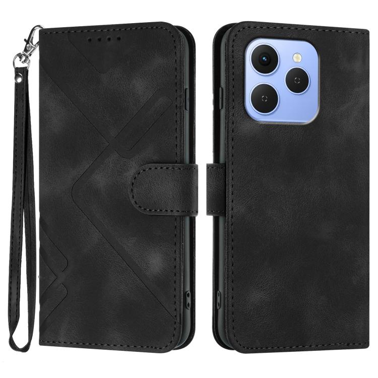 Line Pattern Skin Feel Leather Phone Case, For Tecno Pova Curve 2 5G, For Tecno Spark Go 3 / Pop 20 4G, For Tecno Spark 50 4G, For Tecno Camon 50 Pro 4G, For Tecno Camon 50 4G, For Tecno Spark Slim, For Tecno Spark 40 4G, For Tecno Pova Curve          ...