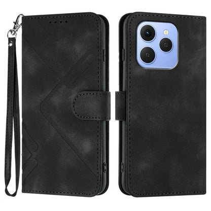 Line Pattern Skin Feel Leather Phone Case, For Tecno Pova Curve 2 5G, For Tecno Spark Go 3 / Pop 20 4G, For Tecno Spark 50 4G, For Tecno Camon 50 Pro 4G, For Tecno Camon 50 4G, For Tecno Spark Slim, For Tecno Spark 40 4G, For Tecno Pova Curve          ...