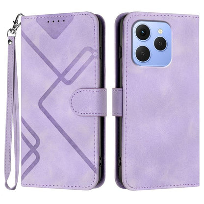 Line Pattern Skin Feel Leather Phone Case, For Tecno Pova Curve 2 5G, For Tecno Spark Go 3 / Pop 20 4G, For Tecno Spark 50 4G, For Tecno Camon 50 Pro 4G, For Tecno Camon 50 4G, For Tecno Spark Slim, For Tecno Spark 40 4G, For Tecno Pova Curve          ...