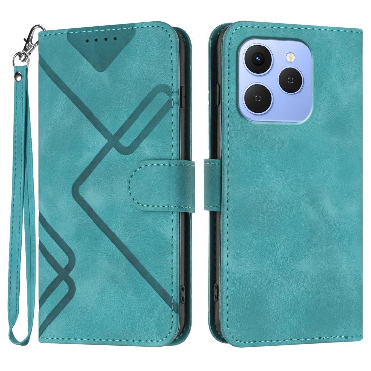 Line Pattern Skin Feel Leather Phone Case, For Tecno Pova Curve 2 5G, For Tecno Spark Go 3 / Pop 20 4G, For Tecno Spark 50 4G, For Tecno Camon 50 Pro 4G, For Tecno Camon 50 4G, For Tecno Spark Slim, For Tecno Spark 40 4G, For Tecno Pova Curve          ...