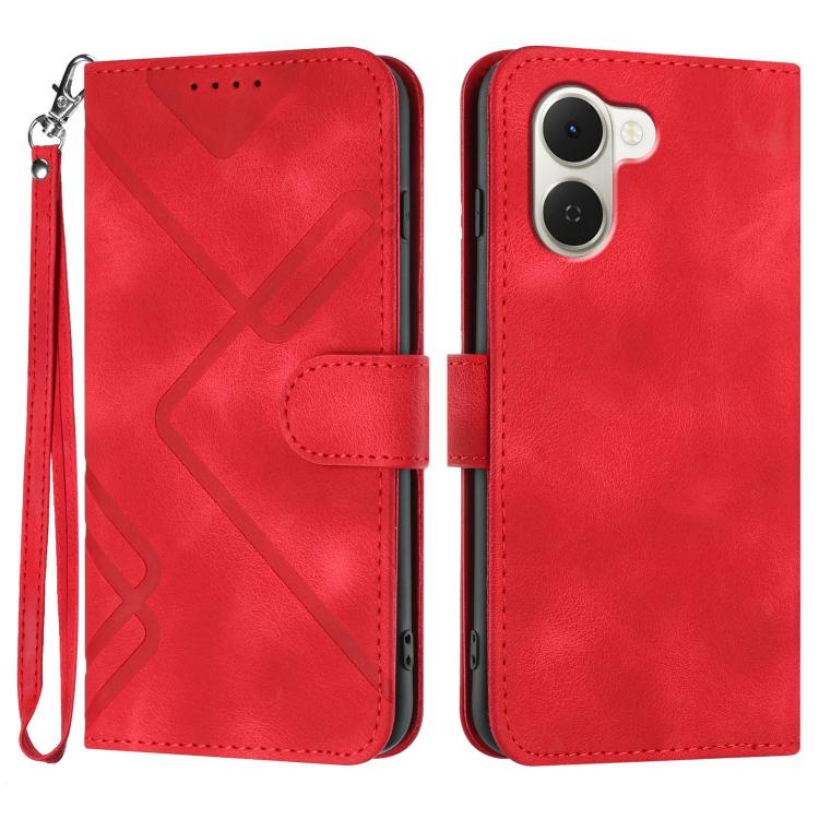 Line Pattern Skin Feel Leather Phone Case, For Tecno Pova Curve 2 5G, For Tecno Spark Go 3 / Pop 20 4G, For Tecno Spark 50 4G, For Tecno Camon 50 Pro 4G, For Tecno Camon 50 4G, For Tecno Spark Slim, For Tecno Spark 40 4G, For Tecno Pova Curve          ...