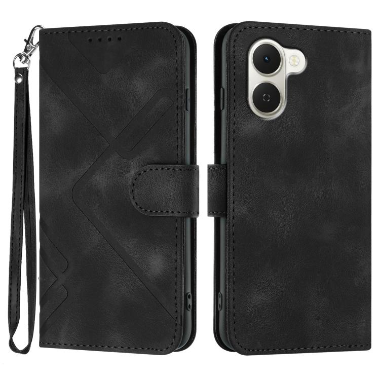 Line Pattern Skin Feel Leather Phone Case, For Tecno Pova Curve 2 5G, For Tecno Spark Go 3 / Pop 20 4G, For Tecno Spark 50 4G, For Tecno Camon 50 Pro 4G, For Tecno Camon 50 4G, For Tecno Spark Slim, For Tecno Spark 40 4G, For Tecno Pova Curve          ...