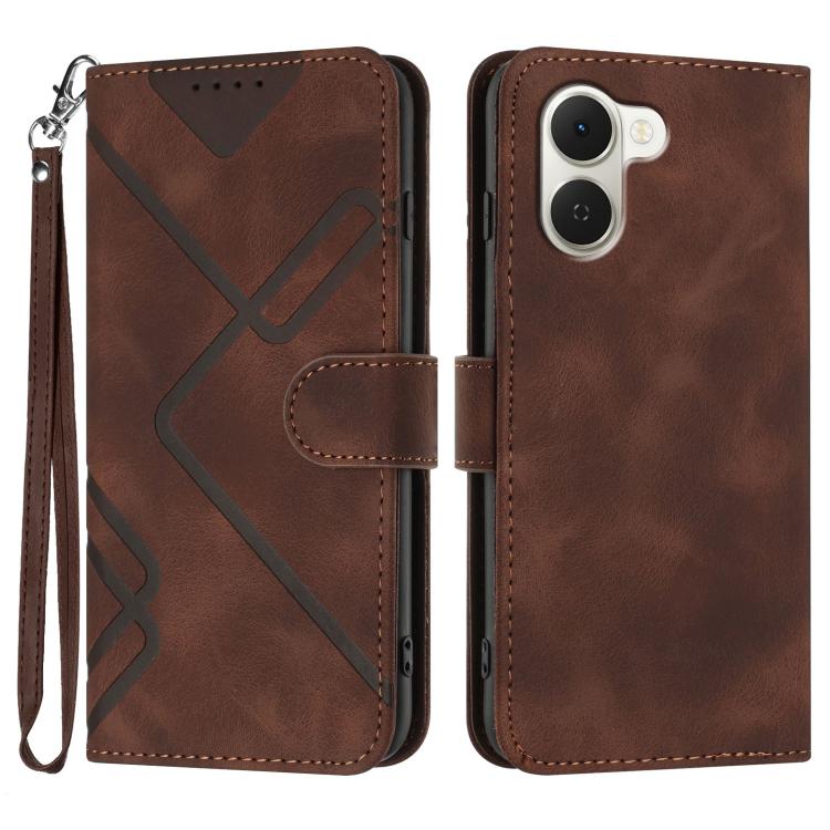 Line Pattern Skin Feel Leather Phone Case, For Tecno Pova Curve 2 5G, For Tecno Spark Go 3 / Pop 20 4G, For Tecno Spark 50 4G, For Tecno Camon 50 Pro 4G, For Tecno Camon 50 4G, For Tecno Spark Slim, For Tecno Spark 40 4G, For Tecno Pova Curve          ...