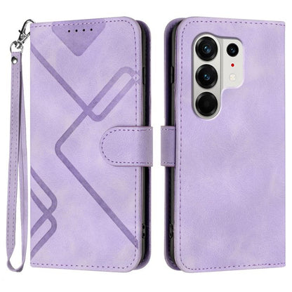 Line Pattern Skin Feel Leather Phone Case, For Tecno Pova Curve 2 5G, For Tecno Spark Go 3 / Pop 20 4G, For Tecno Spark 50 4G, For Tecno Camon 50 Pro 4G, For Tecno Camon 50 4G, For Tecno Spark Slim, For Tecno Spark 40 4G, For Tecno Pova Curve          ...