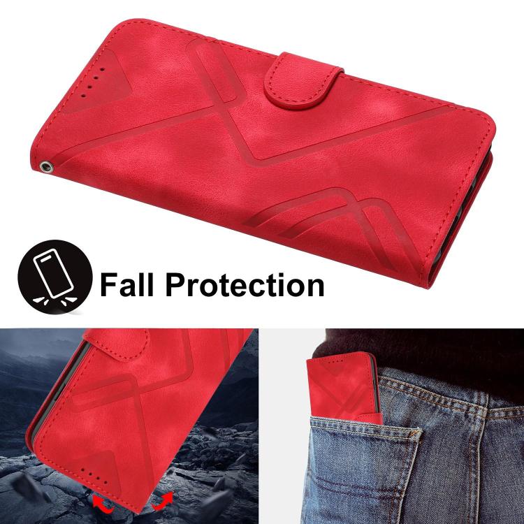 Line Pattern Skin Feel Leather Phone Case, For Tecno Pova Curve 2 5G, For Tecno Spark Go 3 / Pop 20 4G, For Tecno Spark 50 4G, For Tecno Camon 50 Pro 4G, For Tecno Camon 50 4G, For Tecno Spark Slim, For Tecno Spark 40 4G, For Tecno Pova Curve          ...