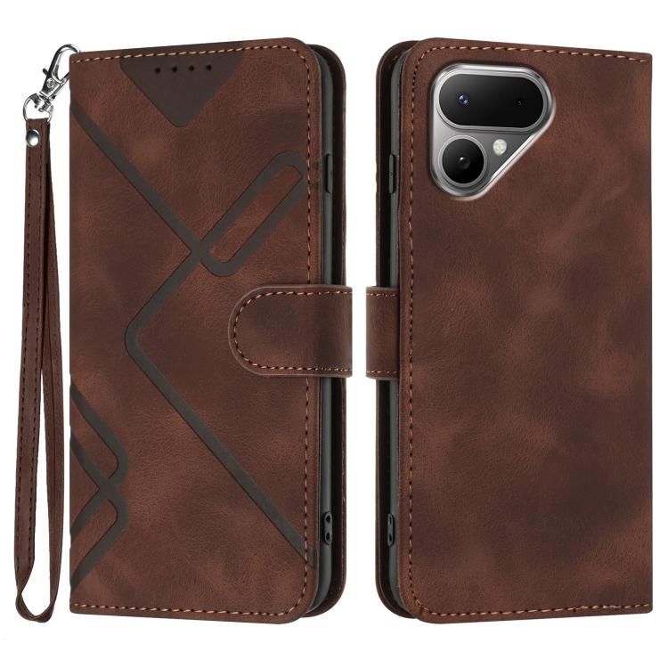 Line Pattern Skin Feel Leather Phone Case, For Tecno Pova Curve 2 5G, For Tecno Spark Go 3 / Pop 20 4G, For Tecno Spark 50 4G, For Tecno Camon 50 Pro 4G, For Tecno Camon 50 4G, For Tecno Spark Slim, For Tecno Spark 40 4G, For Tecno Pova Curve          ...