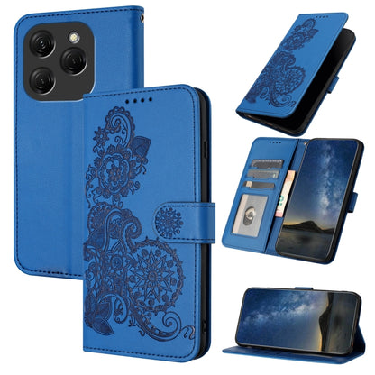 Datura Flower Embossed Flip Leather Phone Case, For Tecno Pova 6 Neo 5G / Spark 30 5G, For Tecno Spark 30 Pro 4G, For Tecno Spark 30 4G, For Tecno Spark Go 5G 2025 / Hot 60i 5G, For Tecno Camon 30 Pro, For Tecno Pova 6 Pro, For Tecno Spark 20 Pro      ...