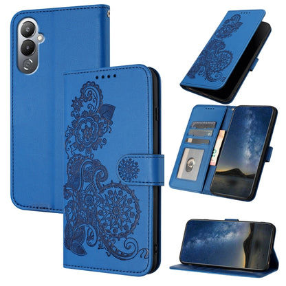 Datura Flower Embossed Flip Leather Phone Case, For Tecno Spark 10 4G, For Tecno Spark Go 2023, For Tecno Spark 10 Pro, For Tecno Pova 4