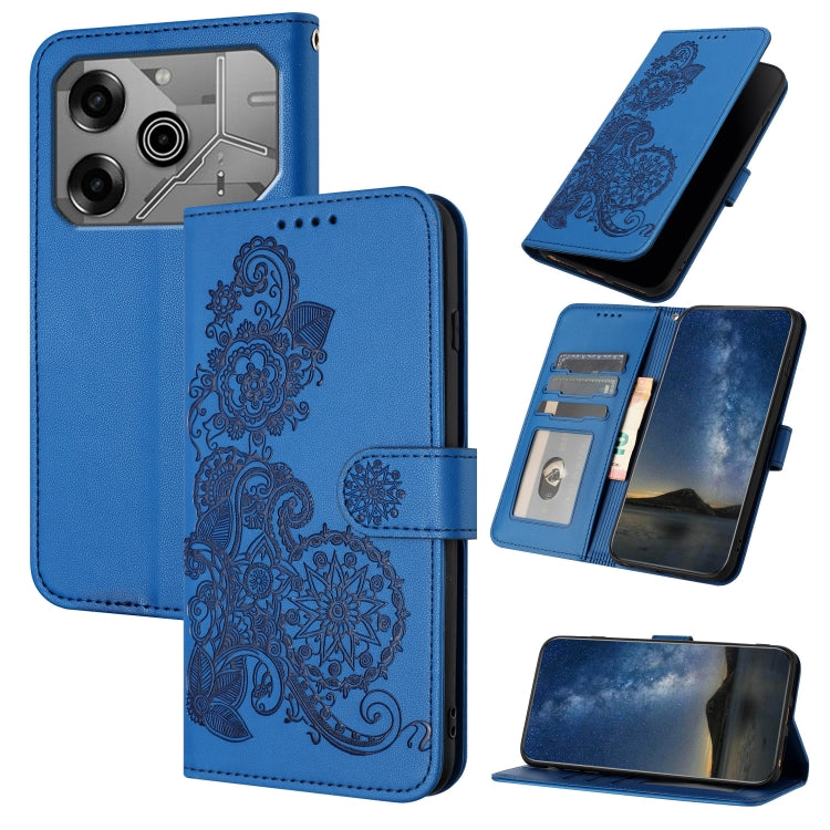 Datura Flower Embossed Flip Leather Phone Case, For Tecno Pova 6 Neo 5G / Spark 30 5G, For Tecno Spark 30 Pro 4G, For Tecno Spark 30 4G, For Tecno Spark Go 5G 2025 / Hot 60i 5G, For Tecno Camon 30 Pro, For Tecno Pova 6 Pro, For Tecno Spark 20 Pro      ...
