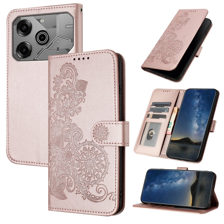 Datura Flower Embossed Flip Leather Phone Case, For Tecno Pova 6 Neo 5G / Spark 30 5G, For Tecno Spark 30 Pro 4G, For Tecno Spark 30 4G, For Tecno Spark Go 5G 2025 / Hot 60i 5G, For Tecno Camon 30 Pro, For Tecno Pova 6 Pro, For Tecno Spark 20 Pro      ...