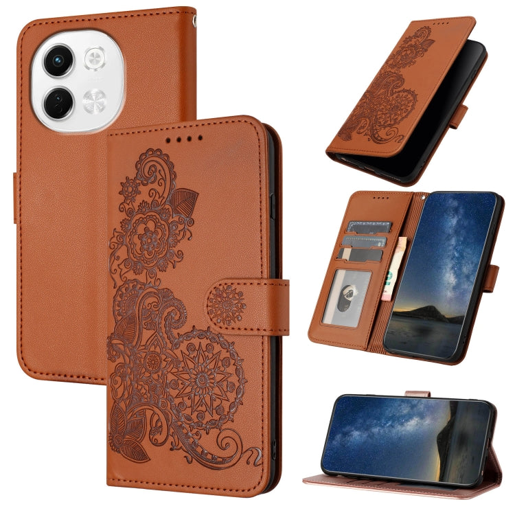 Datura Flower Embossed Flip Leather Phone Case, For Tecno Pova 6 Neo 5G / Spark 30 5G, For Tecno Spark 30 Pro 4G, For Tecno Spark 30 4G, For Tecno Spark Go 5G 2025 / Hot 60i 5G, For Tecno Camon 30 Pro, For Tecno Pova 6 Pro, For Tecno Spark 20 Pro      ...