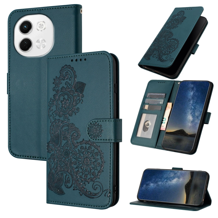 Datura Flower Embossed Flip Leather Phone Case, For Tecno Pova 6 Neo 5G / Spark 30 5G, For Tecno Spark 30 Pro 4G, For Tecno Spark 30 4G, For Tecno Spark Go 5G 2025 / Hot 60i 5G, For Tecno Camon 30 Pro, For Tecno Pova 6 Pro, For Tecno Spark 20 Pro      ...