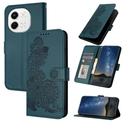 Datura Flower Embossed Flip Leather Phone Case, For Tecno Pova 6 Neo 5G / Spark 30 5G, For Tecno Spark 30 Pro 4G, For Tecno Spark 30 4G, For Tecno Spark Go 5G 2025 / Hot 60i 5G, For Tecno Camon 30 Pro, For Tecno Pova 6 Pro, For Tecno Spark 20 Pro      ...