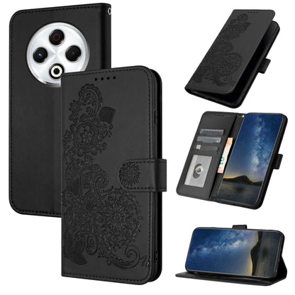 Datura Flower Embossed Flip Leather Phone Case, For Tecno Pova 6 Neo 5G / Spark 30 5G, For Tecno Spark 30 Pro 4G, For Tecno Spark 30 4G, For Tecno Spark Go 5G 2025 / Hot 60i 5G, For Tecno Camon 30 Pro, For Tecno Pova 6 Pro, For Tecno Spark 20 Pro      ...