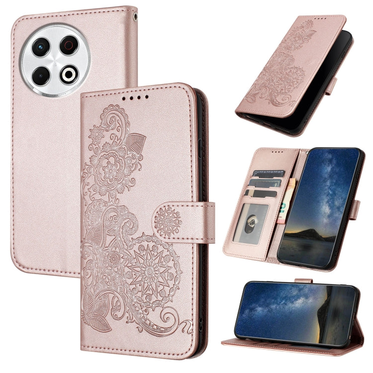 Datura Flower Embossed Flip Leather Phone Case, For Tecno Pova 6 Neo 5G / Spark 30 5G, For Tecno Spark 30 Pro 4G, For Tecno Spark 30 4G, For Tecno Spark Go 5G 2025 / Hot 60i 5G, For Tecno Camon 30 Pro, For Tecno Pova 6 Pro, For Tecno Spark 20 Pro      ...
