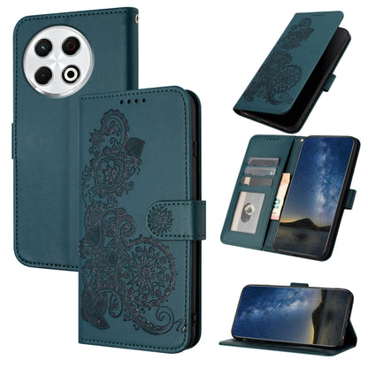 Datura Flower Embossed Flip Leather Phone Case, For Tecno Pova 6 Neo 5G / Spark 30 5G, For Tecno Spark 30 Pro 4G, For Tecno Spark 30 4G, For Tecno Spark Go 5G 2025 / Hot 60i 5G, For Tecno Camon 30 Pro, For Tecno Pova 6 Pro, For Tecno Spark 20 Pro      ...