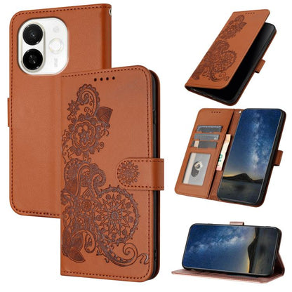 Datura Flower Embossed Flip Leather Phone Case, For Tecno Pova Curve 2 5G, For Tecno Spark Go 3 / Pop 20 4G, For Tecno Spark 50 4G, For Tecno Camon 50 Pro 4G, For Tecno Camon 50 4G, For Tecno Spark Slim, For Tecno Spark 40 4G, For Tecno Pova Curve     ...