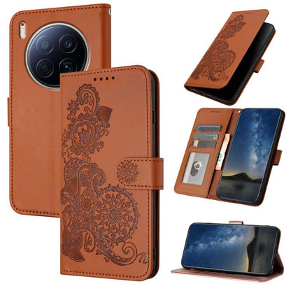 Datura Flower Embossed Flip Leather Phone Case, For Tecno Pova Curve 2 5G, For Tecno Spark Go 3 / Pop 20 4G, For Tecno Spark 50 4G, For Tecno Camon 50 Pro 4G, For Tecno Camon 50 4G, For Tecno Spark Slim, For Tecno Spark 40 4G, For Tecno Pova Curve     ...
