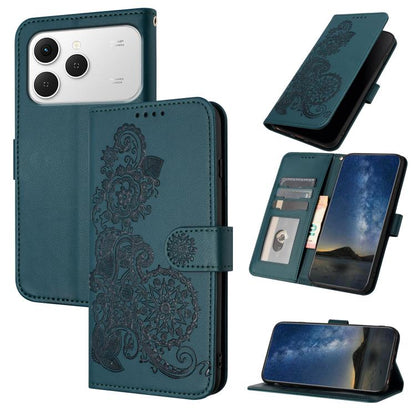 Datura Flower Embossed Flip Leather Phone Case, For Tecno Pova Curve 2 5G, For Tecno Spark Go 3 / Pop 20 4G, For Tecno Spark 50 4G, For Tecno Camon 50 Pro 4G, For Tecno Camon 50 4G, For Tecno Spark Slim, For Tecno Spark 40 4G, For Tecno Pova Curve     ...