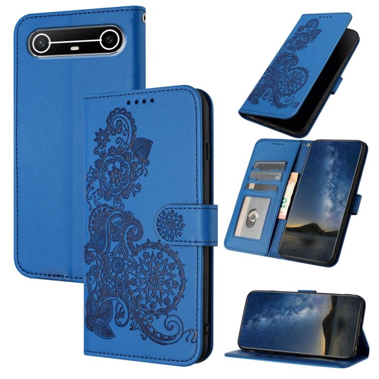 Datura Flower Embossed Flip Leather Phone Case, For Tecno Pova Curve 2 5G, For Tecno Spark Go 3 / Pop 20 4G, For Tecno Spark 50 4G, For Tecno Camon 50 Pro 4G, For Tecno Camon 50 4G, For Tecno Spark Slim, For Tecno Spark 40 4G, For Tecno Pova Curve     ...