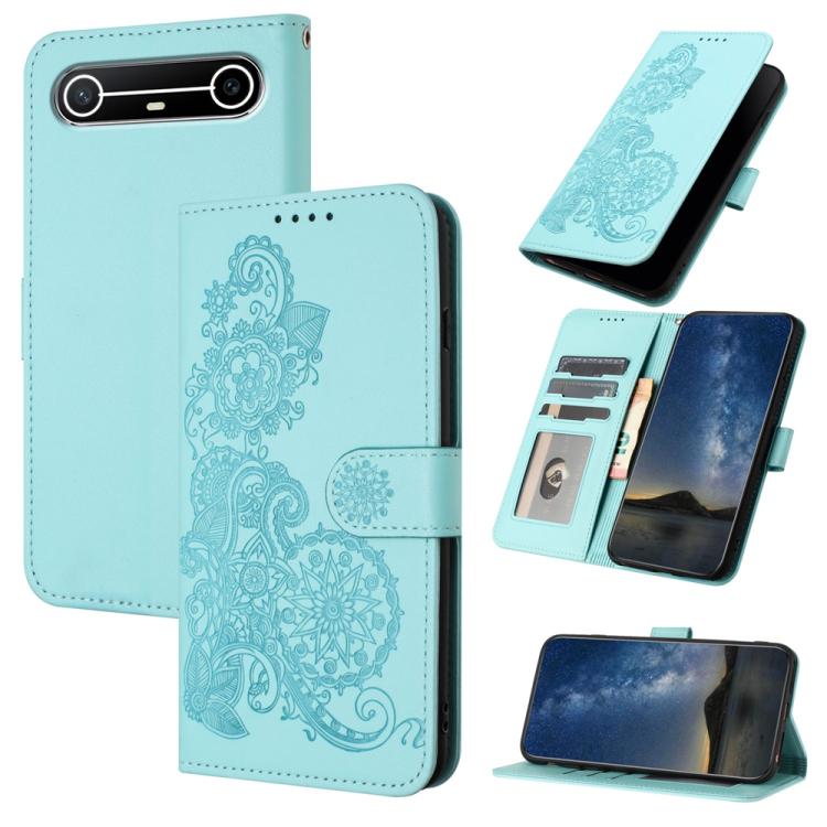 Datura Flower Embossed Flip Leather Phone Case, For Tecno Pova Curve 2 5G, For Tecno Spark Go 3 / Pop 20 4G, For Tecno Spark 50 4G, For Tecno Camon 50 Pro 4G, For Tecno Camon 50 4G, For Tecno Spark Slim, For Tecno Spark 40 4G, For Tecno Pova Curve     ...