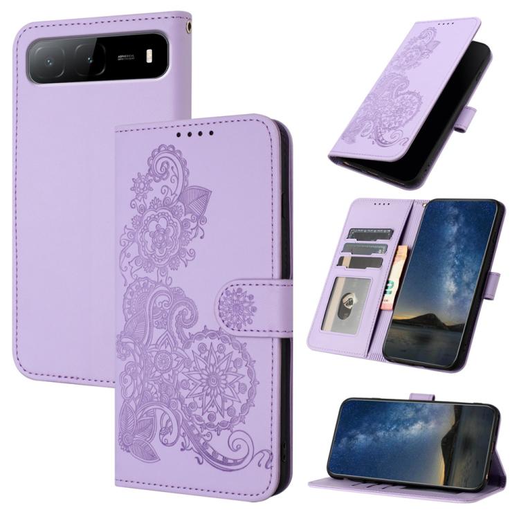 Datura Flower Embossed Flip Leather Phone Case, For Tecno Pova 6 Neo 5G / Spark 30 5G, For Tecno Spark 30 Pro 4G, For Tecno Spark 30 4G, For Tecno Spark Go 5G 2025 / Hot 60i 5G, For Tecno Camon 30 Pro, For Tecno Pova 6 Pro, For Tecno Spark 20 Pro      ...