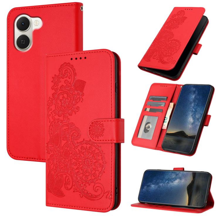 Datura Flower Embossed Flip Leather Phone Case, For Tecno Pova Curve 2 5G, For Tecno Spark Go 3 / Pop 20 4G, For Tecno Spark 50 4G, For Tecno Camon 50 Pro 4G, For Tecno Camon 50 4G, For Tecno Spark Slim, For Tecno Spark 40 4G, For Tecno Pova Curve     ...