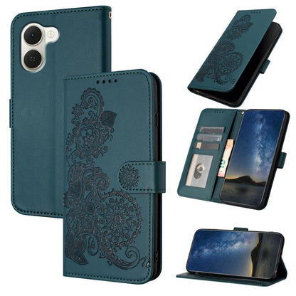 Datura Flower Embossed Flip Leather Phone Case, For Tecno Pova Curve 2 5G, For Tecno Spark Go 3 / Pop 20 4G, For Tecno Spark 50 4G, For Tecno Camon 50 Pro 4G, For Tecno Camon 50 4G, For Tecno Spark Slim, For Tecno Spark 40 4G, For Tecno Pova Curve     ...