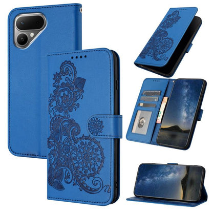 Datura Flower Embossed Flip Leather Phone Case, For Tecno Pova Curve 2 5G, For Tecno Spark Go 3 / Pop 20 4G, For Tecno Spark 50 4G, For Tecno Camon 50 Pro 4G, For Tecno Camon 50 4G, For Tecno Spark Slim, For Tecno Spark 40 4G, For Tecno Pova Curve     ...