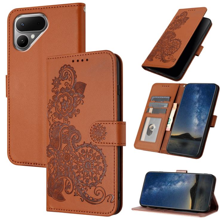 Datura Flower Embossed Flip Leather Phone Case, For Tecno Pova Curve 2 5G, For Tecno Spark Go 3 / Pop 20 4G, For Tecno Spark 50 4G, For Tecno Camon 50 Pro 4G, For Tecno Camon 50 4G, For Tecno Spark Slim, For Tecno Spark 40 4G, For Tecno Pova Curve     ...