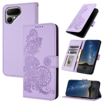 Datura Flower Embossed Flip Leather Phone Case, For Tecno Pova Curve 2 5G, For Tecno Spark Go 3 / Pop 20 4G, For Tecno Spark 50 4G, For Tecno Camon 50 Pro 4G, For Tecno Camon 50 4G, For Tecno Spark Slim, For Tecno Spark 40 4G, For Tecno Pova Curve     ...