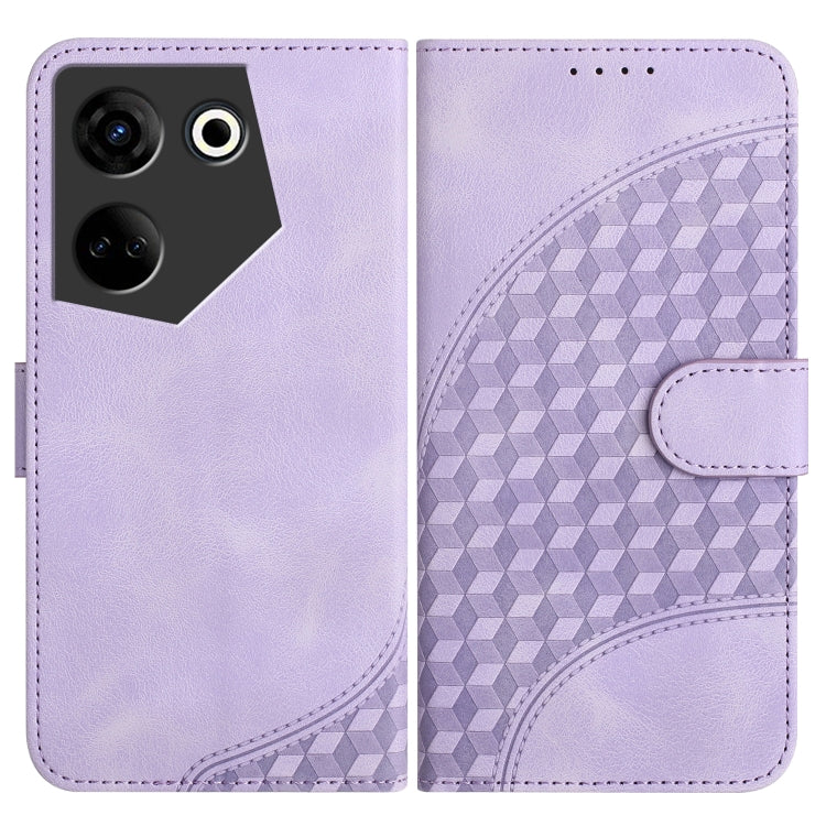 Elephant Head Embossed Phone Leather Case with Lanyard, For Tecno Pova 6 Neo 5G / Spark 30 5G, For Tecno Spark 30 Pro 4G, For Tecno Spark 30 4G, For Tecno Spark Go 5G 2025 / Hot 60i 5G, For Tecno Camon 30 Pro, For Tecno Pova 6 Pro, For Tecno Spark 20 P...