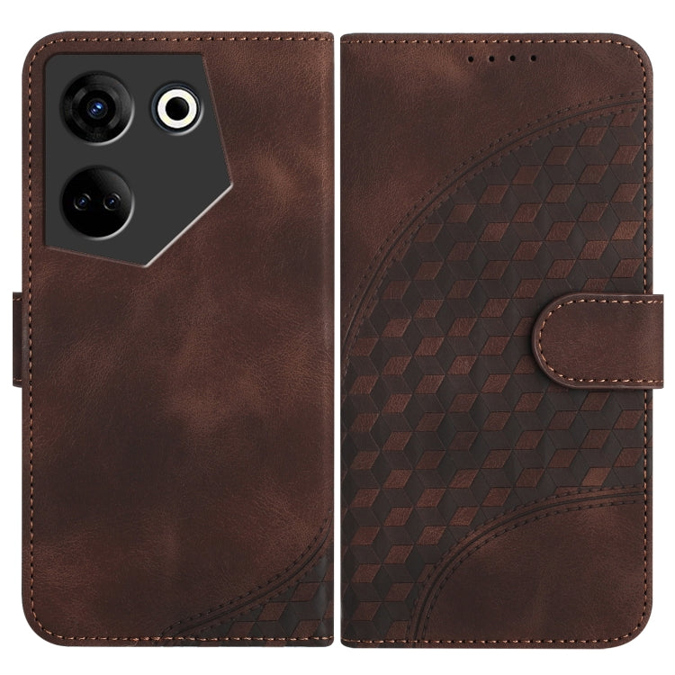 Elephant Head Embossed Phone Leather Case with Lanyard, For Tecno Pova 6 Neo 5G / Spark 30 5G, For Tecno Spark 30 Pro 4G, For Tecno Spark 30 4G, For Tecno Spark Go 5G 2025 / Hot 60i 5G, For Tecno Camon 30 Pro, For Tecno Pova 6 Pro, For Tecno Spark 20 P...