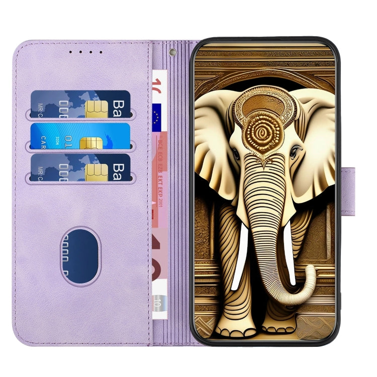 Elephant Head Embossed Phone Leather Case with Lanyard, For Tecno Spark 10 4G, For Tecno Spark Go 2023, For Tecno Spark 10 Pro, For Tecno Pova 4