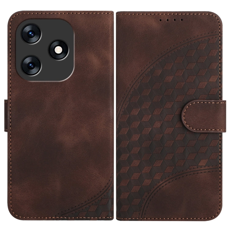 Elephant Head Embossed Phone Leather Case with Lanyard, For Tecno Spark 10 4G, For Tecno Spark Go 2023, For Tecno Spark 10 Pro, For Tecno Pova 4